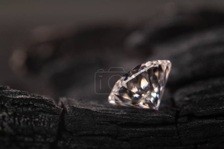 Photo for Round Cut Diamond Gemstone - Royalty Free Image