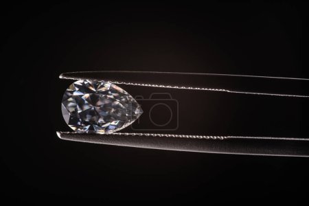 Photo for Pear cut grey diamond - Royalty Free Image