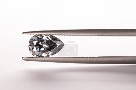Photo for Grey Diamond on White Background - Royalty Free Image