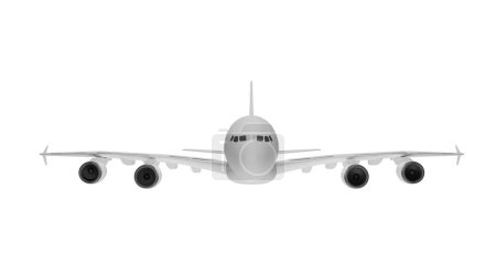 Photo for 3D Air plane mockup illustration isolate for your advertisment - Royalty Free Image