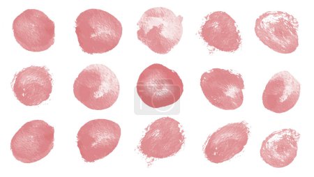 Téléchargez les photos : Collection aquarelle rose. pinceau rose pastel doux caresse une aquarelle, faite de peinture à l'eau réelle sur papier - en image libre de droit