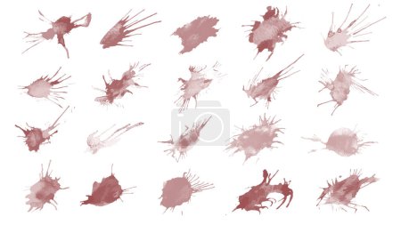Téléchargez les photos : Collection aquarelle Splash. pinceau rose pastel doux caresse une aquarelle, faite de peinture à l'eau réelle sur papier - en image libre de droit