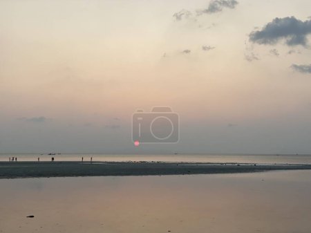 Photo for Beautiful sunset over the sea in the evening time, Thailand. - Royalty Free Image