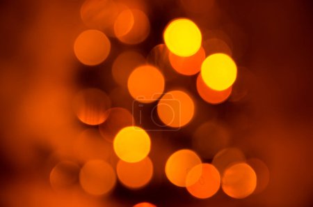 Photo for Abstract christmas background of blurred garland lights - Royalty Free Image
