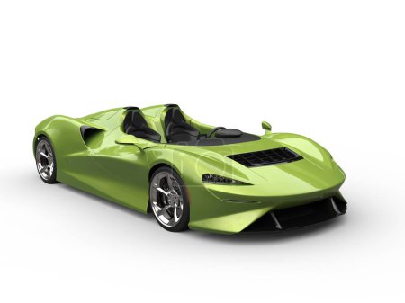 Téléchargez les photos : Vert métallique moderne cabriolet super voiture - photo de beauté - en image libre de droit