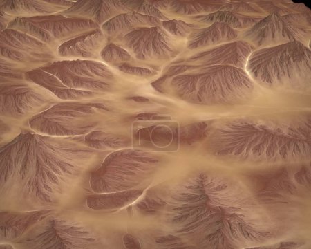 Foto de Paisaje árido rojo, páramo, paisaje de Marte - Imagen libre de derechos
