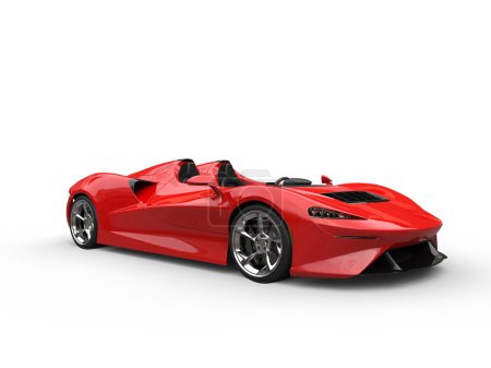 Foto de Rojo escarlata moderno cabriolet super concept car - tiro de belleza - Imagen libre de derechos
