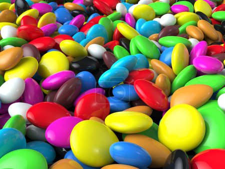 Photo for Colorful small rocks and pebbles - colorful candy - wallpaper background - Royalty Free Image