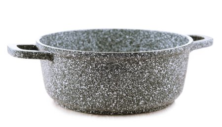 Téléchargez les photos : A steel pot isolated on white background - en image libre de droit