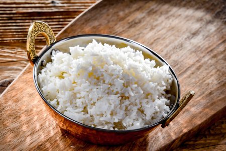 Photo for A bowl of freshly cooked basmati rice. - Royalty Free Image