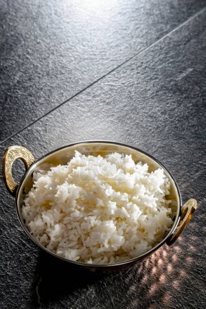 Photo for A bowl of freshly cooked basmati rice. - Royalty Free Image