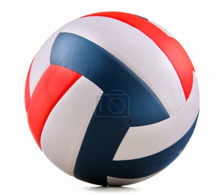 Leather volleyball isolated on a white background.