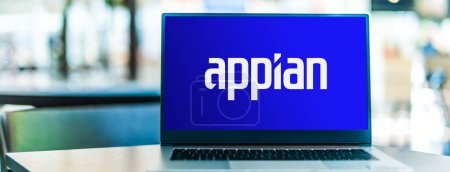 Photo for POZNAN, POL - JUN 28, 2022: Laptop computer displaying logo of Appian Corporation, a cloud computing and enterprise software company headquartered in McLean, Virginia, USA - Royalty Free Image