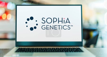 Photo for POZNAN, POL - DEC 28, 2022: Laptop computer displaying logo of Sophia Genetics, a data-driven medicine software company with headquarters in Lausanne, Switzerland and Boston, USA - Royalty Free Image