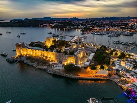 Photo for Aerial view of Bodrum in Mugla Province, Turkey. - Royalty Free Image