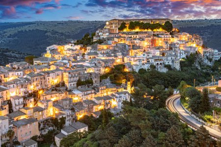 Photo for Aerial view of Ragusa in Val di Noto, southern Sicily, Italy - Royalty Free Image
