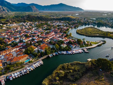 Photo for Aerial view of Dalyan in Mugla Province, Turkey. - Royalty Free Image