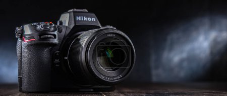 Photo for POZNAN, POL - JAN 26, 2024: Nikon Z 8, a high-end full-frame mirrorless camera produced by Nikon - Royalty Free Image