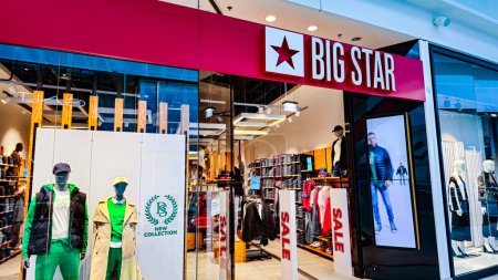 Photo for POZNAN, POL - FEB 16, 2024: Front entrance to Big Star store in Poznan shopping mall - Royalty Free Image