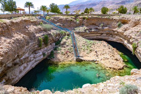Sinkhole de Bimmah, gouvernorat de Mascate oriental dans le Sultanat d'Oman