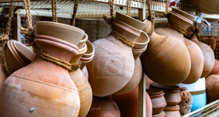 Photo for Traditional pottery on Nizwa Souq, Oman. - Royalty Free Image
