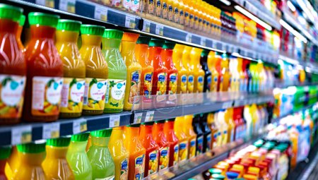 Téléchargez les photos : MUSCAT, OMAN - MAR 14, 2024 : Bouteilles de boissons froides mises en vente dans un réfrigérateur commercial - en image libre de droit