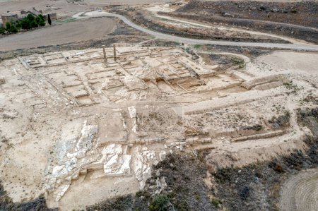 Photo for The Banales Iberian-Roman site corresponds to a city that has not been identified. It is located in the municipality of Uncastillo, but it is accessed from the town of Layana, very close to Sadaba. - Royalty Free Image