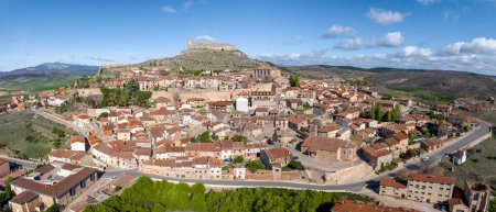 Photo for Panoramic view of the city of Atienza, a Spanish town in the province of Guadalajara. It has the title of town and enjoyed considerable importance during the Middle Ages - Royalty Free Image