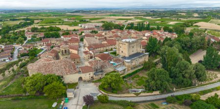Photo for Sajazarra belonging to La Rioja, panoramic view north gate, named beautiful town of Spain - Royalty Free Image