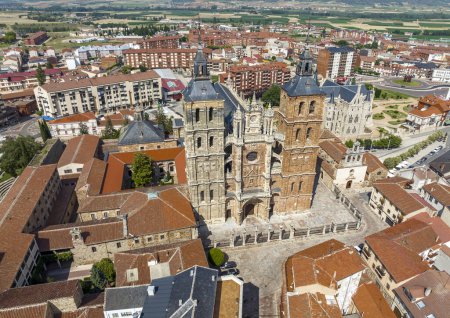 Photo for Cathedral of Santa Maria, in Astorga, province of Leon, region of El Bierzo. Spain - Royalty Free Image