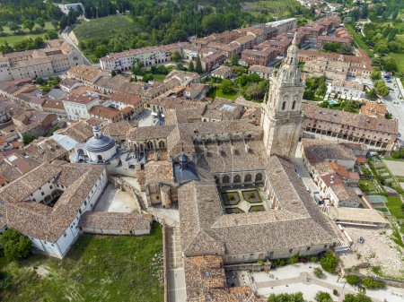 Photo for Burgo de Osma province of Soria, aerial of the Cathedral of the Assumption Spain - Royalty Free Image