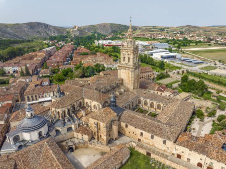 Photo for Burgo de Osma province of Soria, aerial view of the Cathedral of the Assumption Spain - Royalty Free Image