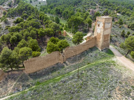 Photo for Walls and Jaque tower of the spur in Daroca Zaragoza province Aragon Spain - Royalty Free Image
