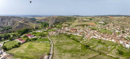 Photo for Panoramic aerial view of the city of Osma. Spain - Royalty Free Image