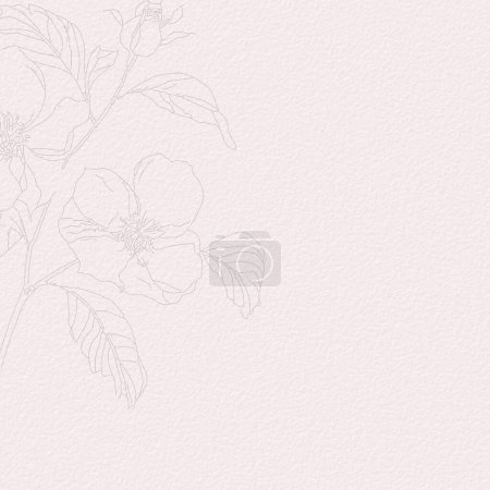 Zartes Aquarell botanisches Digitalpapier floralen Hintergrund in weichen grundlegenden Nude-Beigetönen. Neutrales elegantes Muster auf weißem organischen Papier