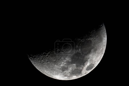 Photo for Moon closeup showing the details of the lunar surface. March 14, 2019 - Royalty Free Image