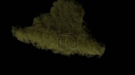 Téléchargez les photos : Fumée blanche sur fond noir. nuage abstrait. Rendu 3d - en image libre de droit