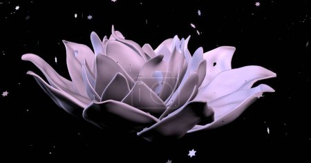 Foto de Hermosa flor de loto en el agua - Imagen libre de derechos