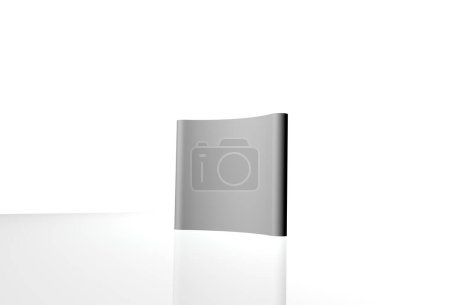 Foto de Blank white paper roll with a black background - Imagen libre de derechos