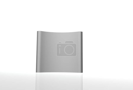 Foto de Blank white paper roll isolated on a background. 3d illustration - Imagen libre de derechos