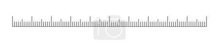 Ilustración de Plantilla de escala de regla, cinta o herramienta de termómetro. Cuadro de medición horizontal. Medición de distancia, altura o longitud del instrumento matemático, de costura o meteorológico. ilustración gráfica vectorial - Imagen libre de derechos