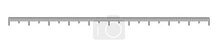 Ilustración de Regla, cinta adhesiva o plantilla de escala de termómetro. Distancia horizontal, altura o longitud tabla de medición de matemáticas, costura, herramienta meteorológica. ilustración gráfica vectorial - Imagen libre de derechos