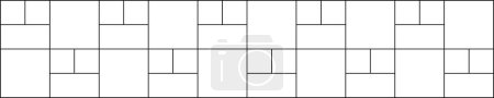 Illustration for Basketweave tile layout. Stone or ceramic brick wall background. Kitchen backsplash texture. Sidewalk mosaic texture. Bathroom, shower or toilet floor decoration. Vector outline illustration - Royalty Free Image