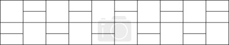 Illustration for Basketweave tile background. Pavement texture. Stone or ceramic brick wall surface. Kitchen backsplash mosaic layout. Shower, bathroom or toilet floor decoration. Vector outline illustration - Royalty Free Image