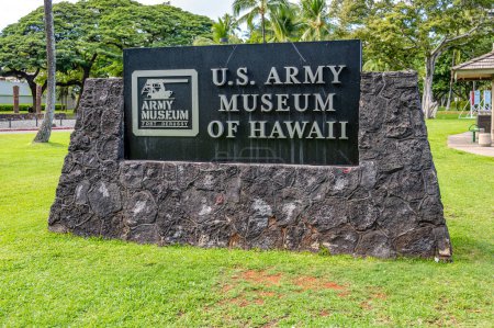 Photo for Honolulu, Hawaii - January 1, 2022: Sign of the U.S. .Army Museum of Hawaii - Royalty Free Image