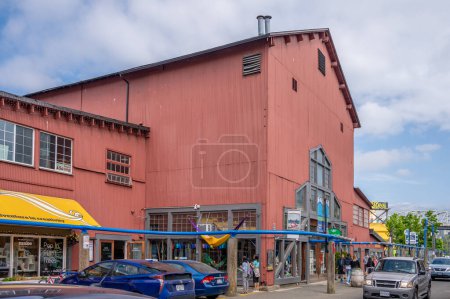 Photo for Vancouver, British Columbia - May 27, 2023: Views of Vancouver's landmark attraction - Granville Island Public Market, restaurants, and shops. - Royalty Free Image