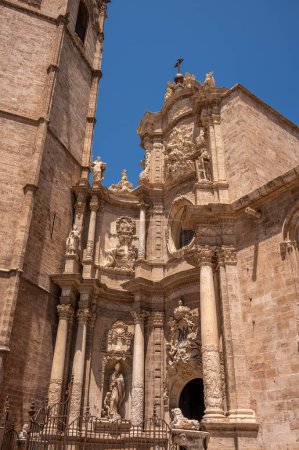 Photo for Valencia, Spain - July 25, 2023: Beautiful Valencia Cathedral, Basilica of Virgen the Helpless. - Royalty Free Image