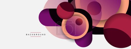 Illustration for Creative geometric wallpaper. Minimal abstract background. Circles composition vector illustration for wallpaper banner background or landing page - Royalty Free Image