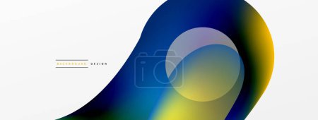Photo for Fluid abstract background. Liquid color gradients composition. Round shapes and circle flowing design for wallpaper, banner, background or landing - Royalty Free Image