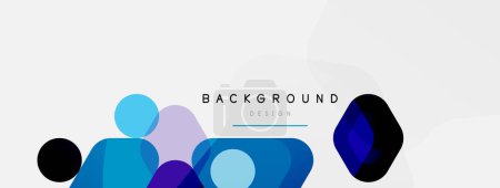 Photo for Abstract round geometric shapes and circles background. Trendy techno business template for wallpaper, banner, background or landing - Royalty Free Image